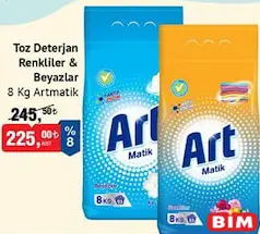 ARTMATİK TOZ DETERJAN RENKLİLER & BEYAZLAR 8 KG